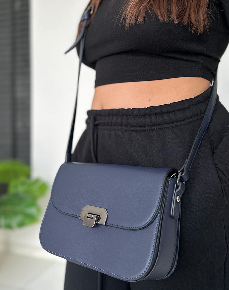 Sac porté épaule bleu 