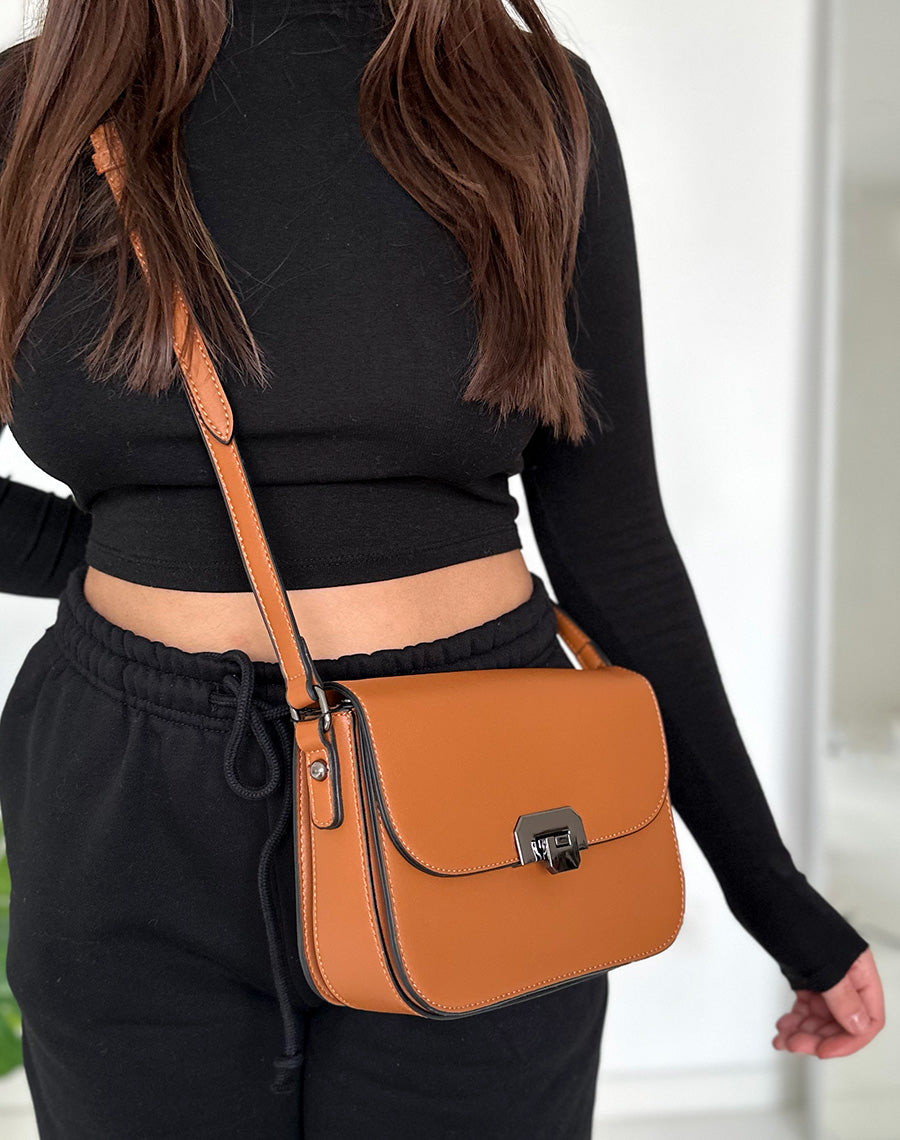 Sac porté épaule camel