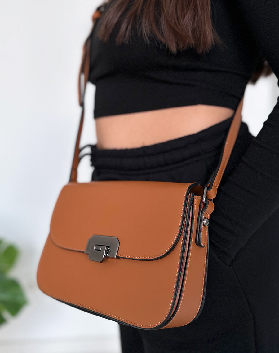 Sac porté épaule camel 