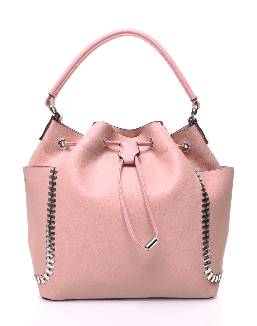 Sac quotidien avec ornements argent beige