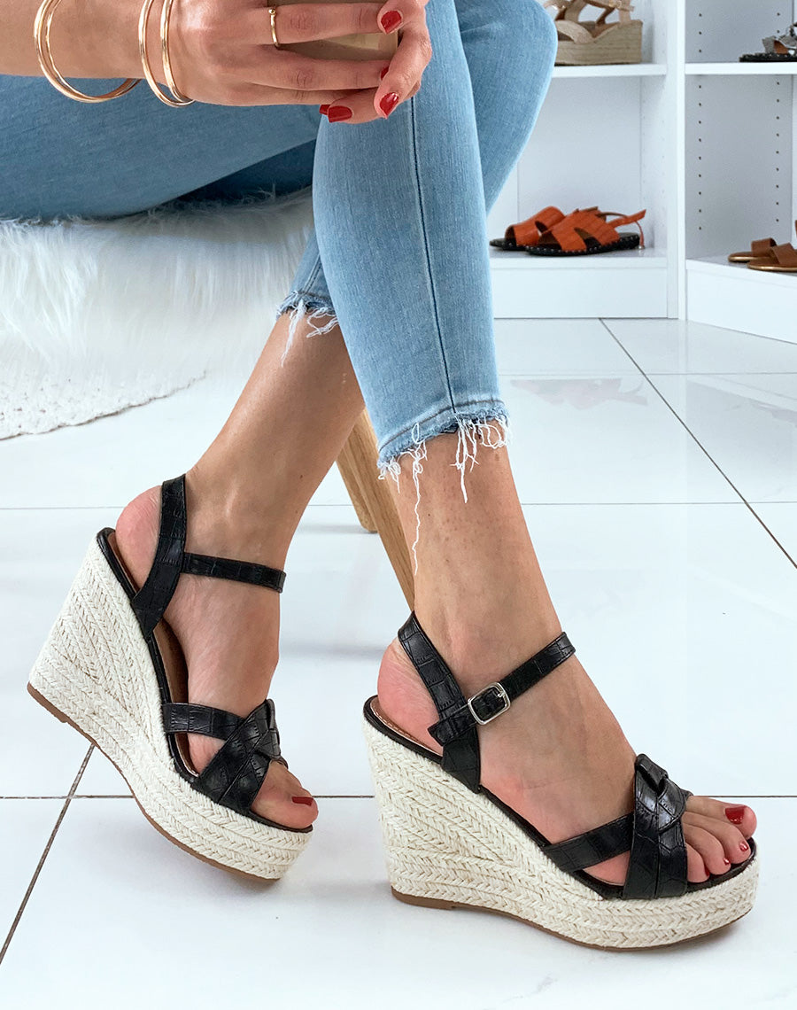 Talon Aiguille Sandale Talon Talons Compenses Femme Espadrilles à