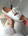 Sandales Plateforme Femme élastiques - Semelle épaisse Compensée, Sangle Tricot, Confort Pieds Nus - 11