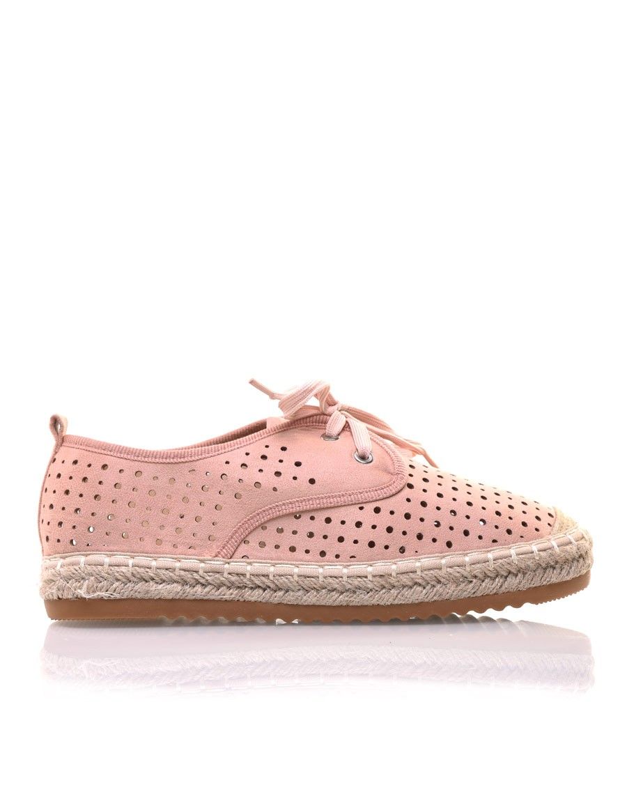 Sneakerdrilles roses en suédine
