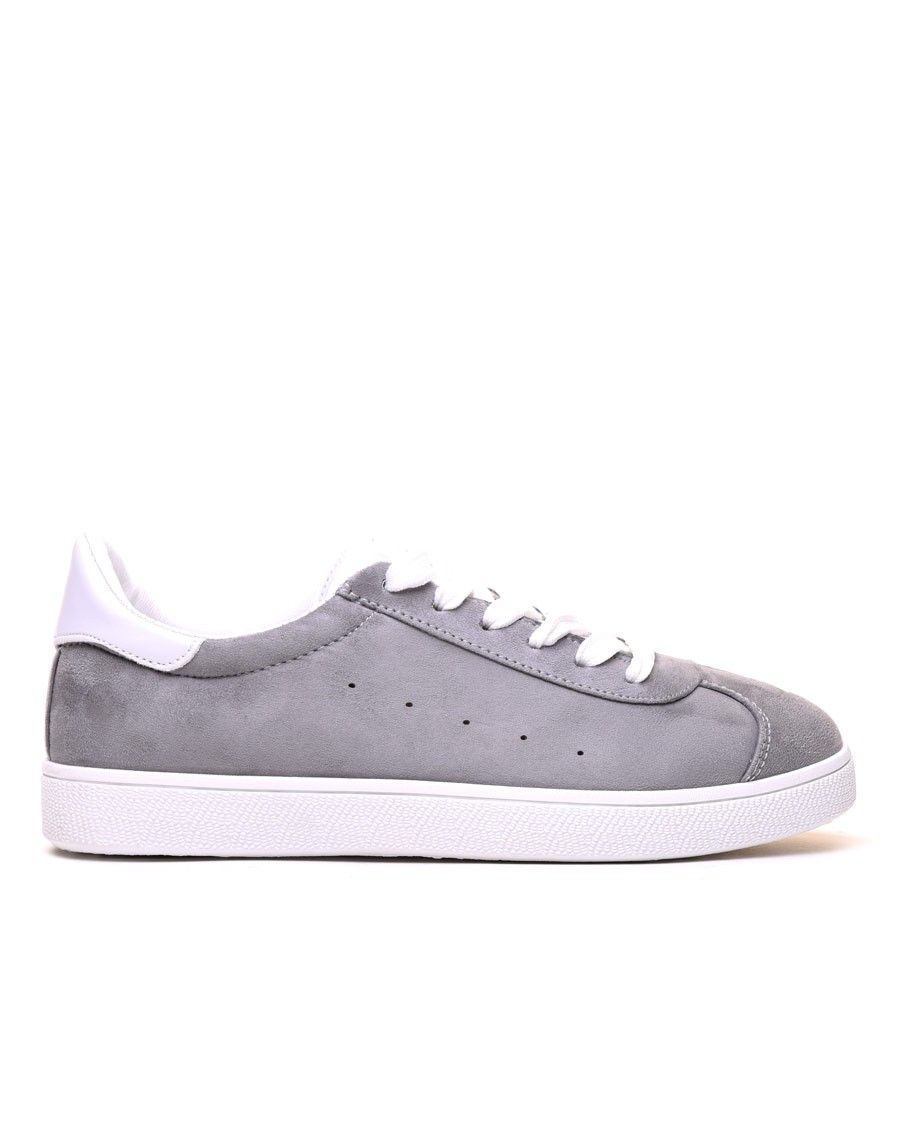 Sneakers en suédine grises